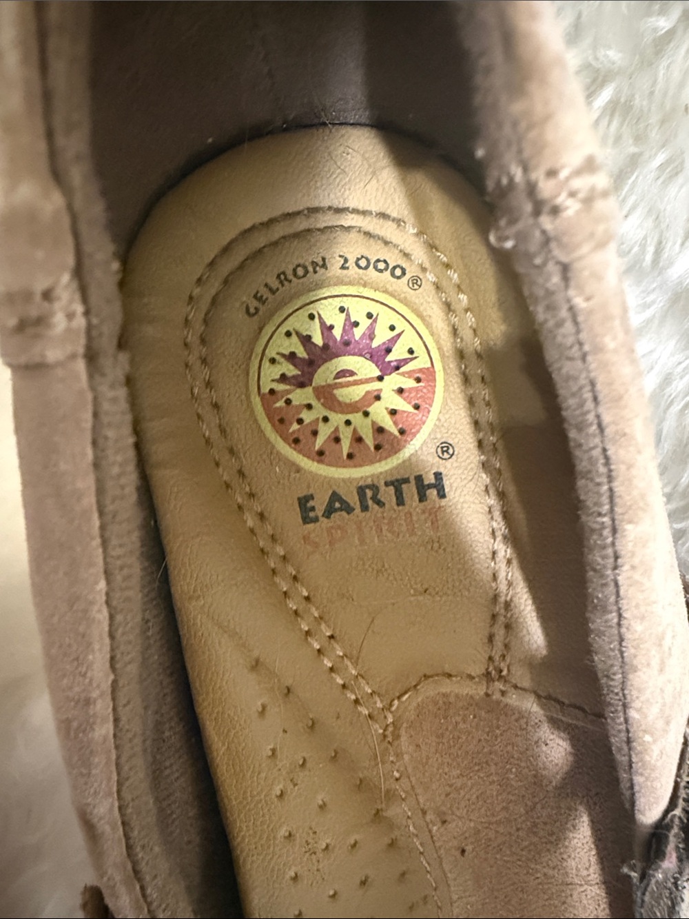 Earth Spirit Floral Mary Jane Wedge Shoes Taupe Suede Size 7.5 NWOT - Picture 6 of 7